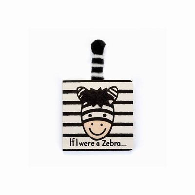 Jellycat If I Were A Zebra Board and Bashful Zebra Medium USA | 54872USRP